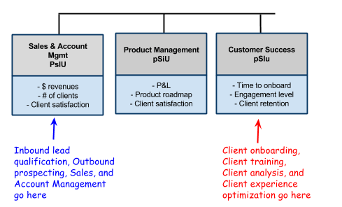 Account Management and Customer Success are NOT the same function. Keep Account Management under Sales and elevate Customer Success to its own major function. 