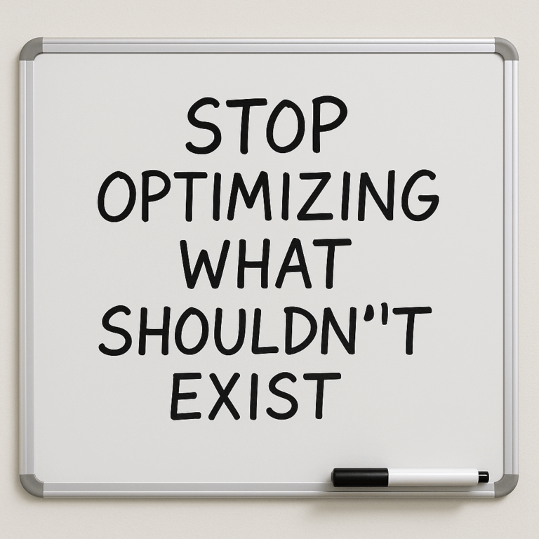 Stopoptimizingwhatshouldntexist